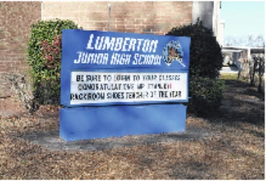 Old Traditional Style School Sign