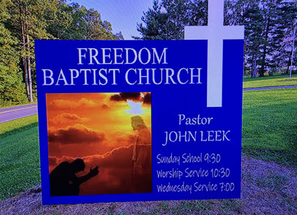 Same Church but with a NEW Full Color LED Sign. What a difference!!
